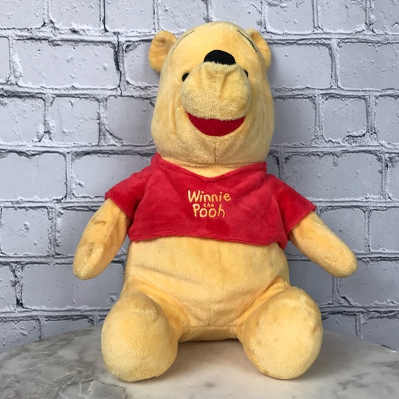 Disney Winnie The Pooh Children’s Golden Stuffed Animal Teddy Bear Plush Toy - Picture 1 of 10